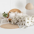 Palm Tree Indian Kantha Quilt – Boho Bedspread